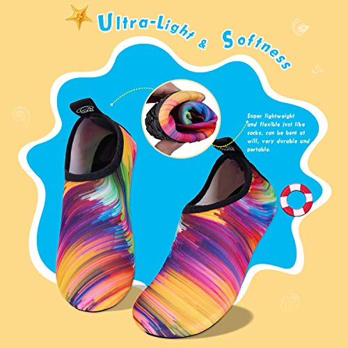 Image of WateLves Kids Water Shoes Toddler Girls Boys Barefoot Non-Slip Quick Dry Aqua Socks for Beach Swim Walking