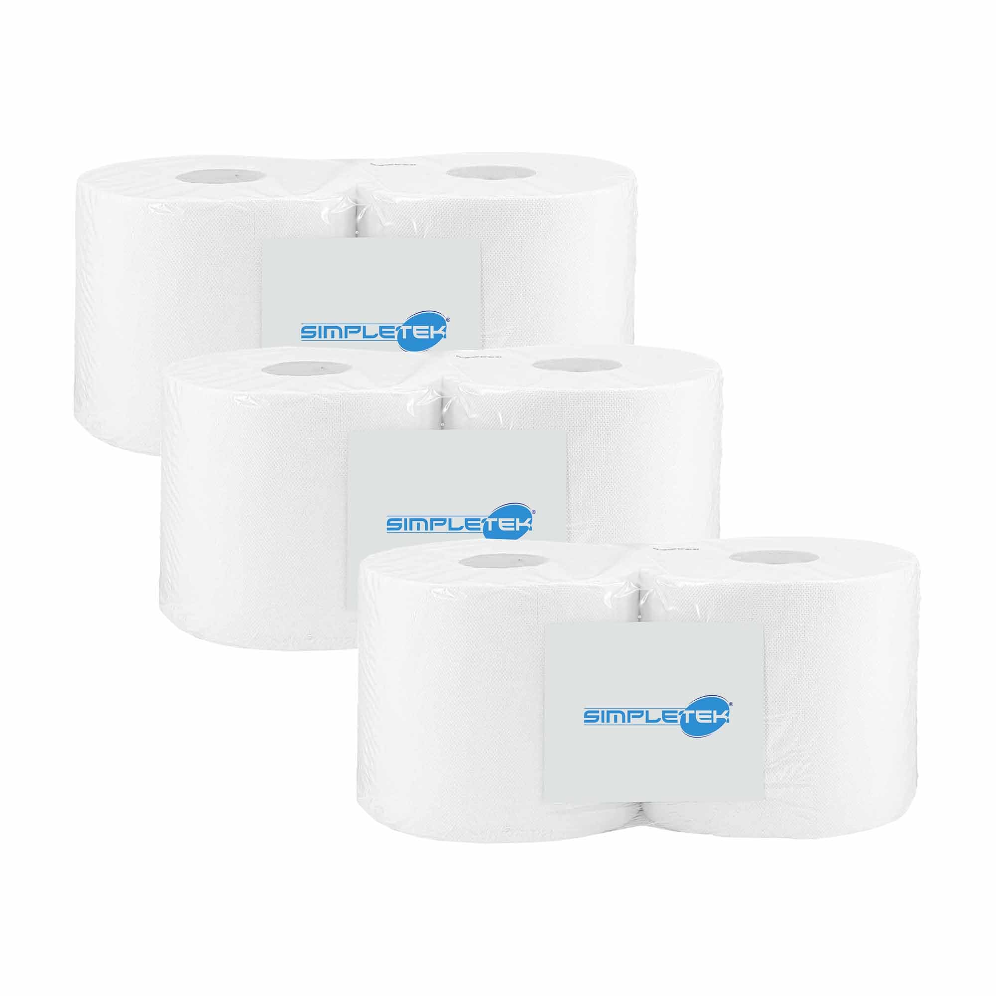 SIMPLETEK - Rotolo Carta Milleusi - Goffrata 2 Veli Pura Cellulosa | Alta Assorbenza - Ecolabel | Confezione 6 Rotoli