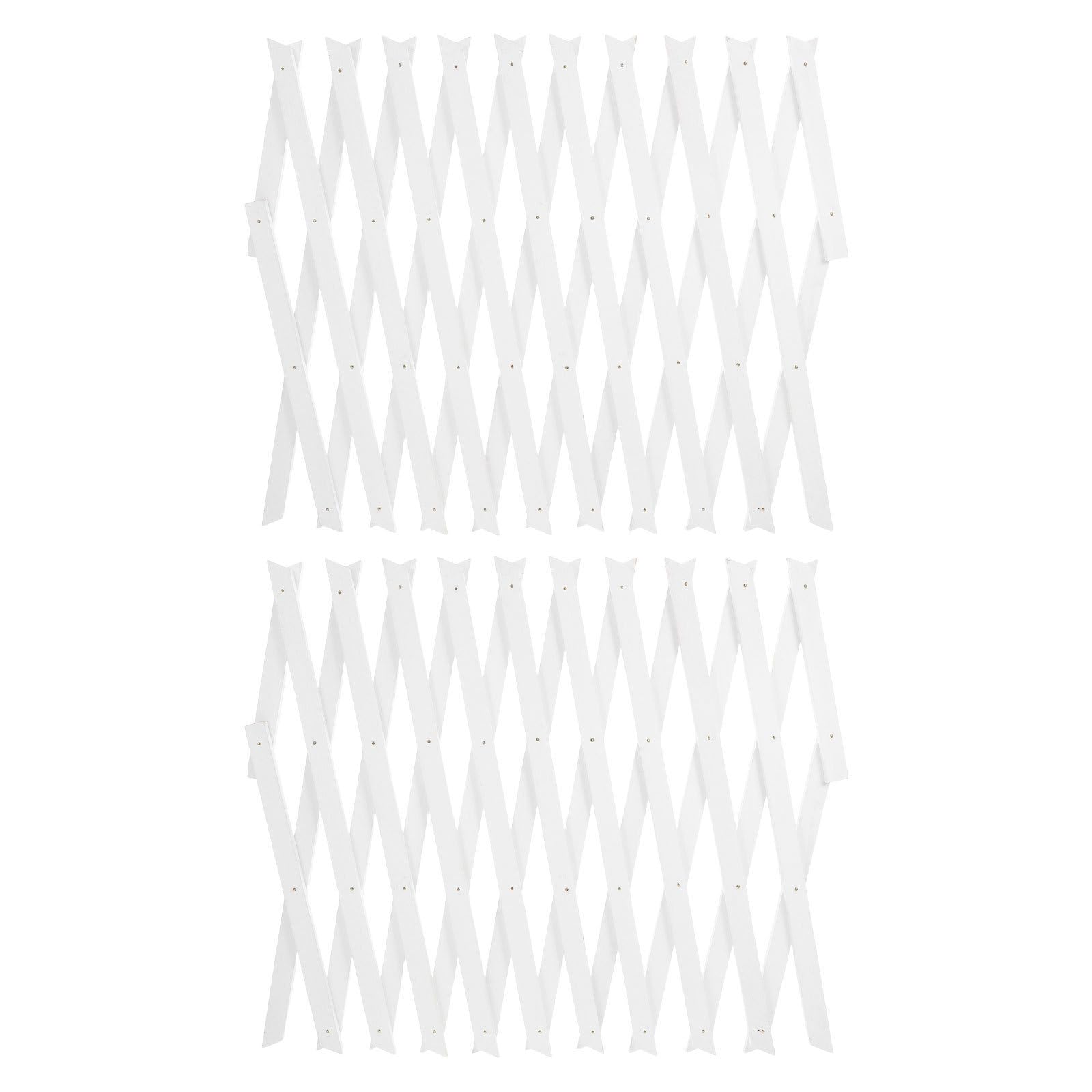 Panneau decoratif blanc bois extensible pour treillage de jardin