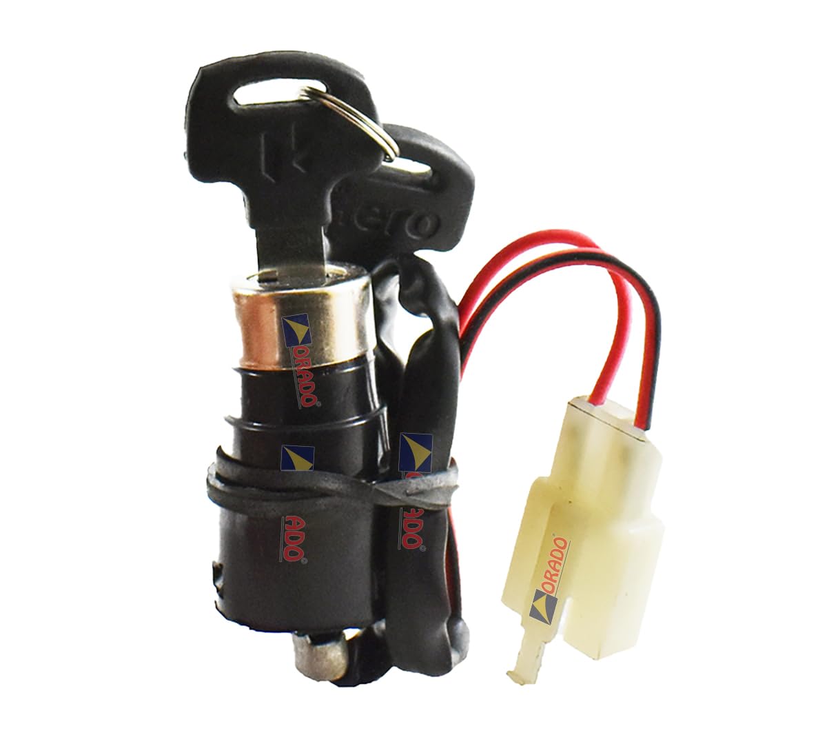 Ignition Switch Lock Set For Hero Hnd CD DAwn DLX (With Coupler)2-Wire |OEM (Original equipment manufacturer) ORADO-image-12