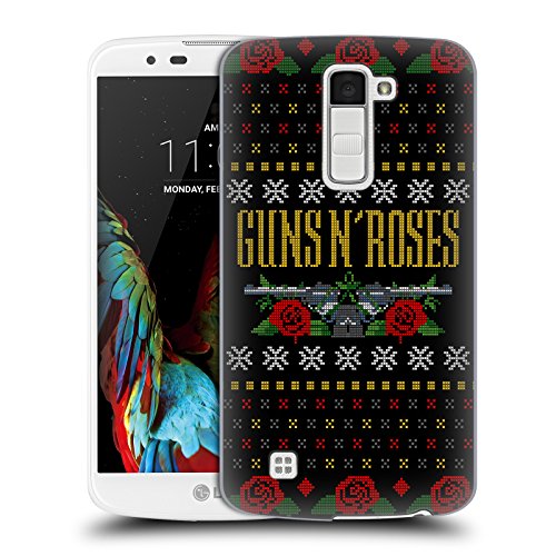 Head Case Designs Officially Licensed Guns N' Roses Text Logo Pistol Christmas Hard Back Case Compatible with LG K10 / K10 Dual SIM