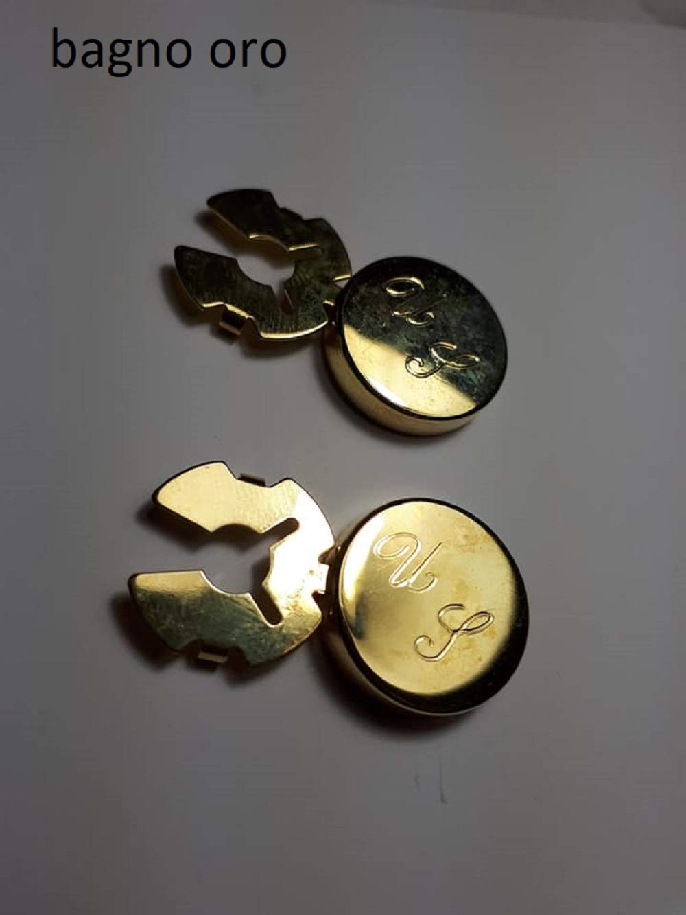 1 par cubrebotones de 18 mm, personalizados, 2 iniciales para cubrebotón, elige color oro, plata etc. Cubrebotones para camisa o puños, unisex, de regalo, llavero