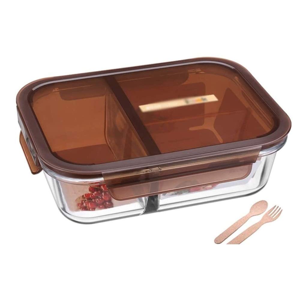 Lunch Box, Bento Box, Contenitore for la conservazione degli alimenti, Lunch Box in vetro for la conservazione degli alimenti, Lunch Box completamente isolato e separato, Il forno a microonde può risc