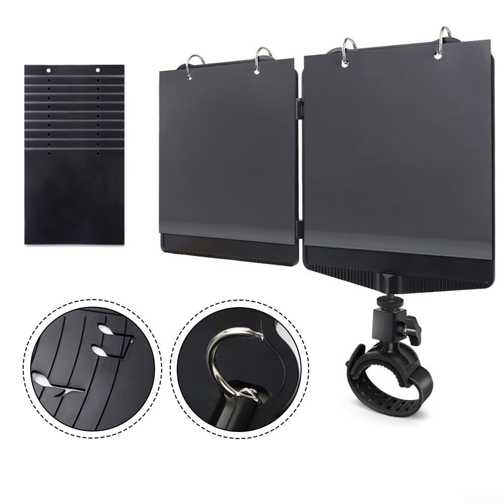 Support de musique de fanfare avec fonctions réglables Lyres en métal pour clarinettes, hautbois et trompettes, facile à utiliser (noir)