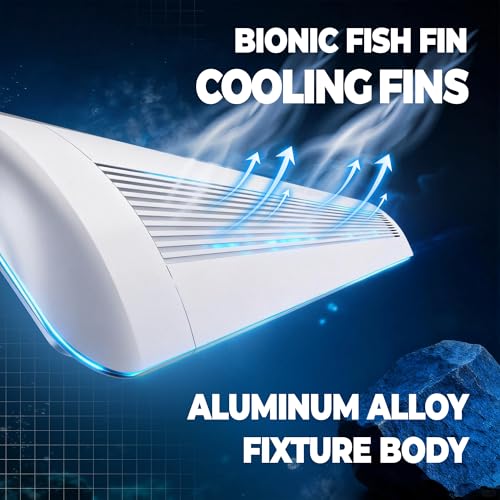 Image of AQUASMITH Aquarium Light,Fish More Red Water is Not,Specific Full Spectrum Fish Tank Light,Comes with Two Mounting Brackets, Timing Function, Memory Feature, Adjustable Brightness, IP68 (22IN)
