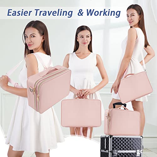 Joligrace-Large-Oxford-Fabric-Professional-Makeup-Bag-with-Removable-Back-Strap-Cosmetic-Case-Beauty-Box-Hairdressing-Tools-Organiser-Storage-Box-Hot-Pink