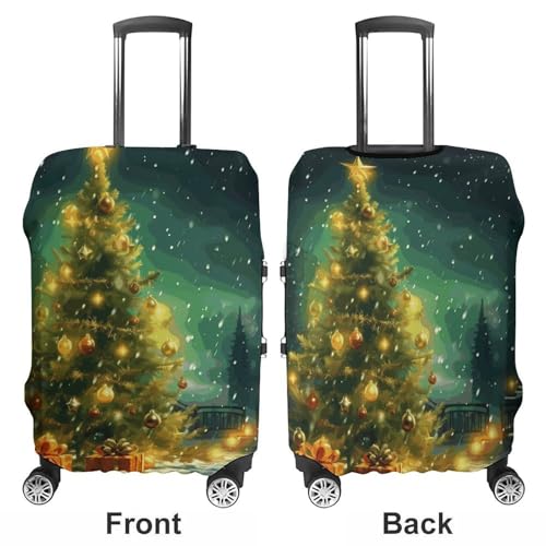 Suitcase Covers for Luggage Washable Luggage Cover Christmas Trees Luggages Wheel Covers Elastic Travel Carry On Suitcase Cover Travel Luggages Protector Sleeve Fit 29-32 Inch M3