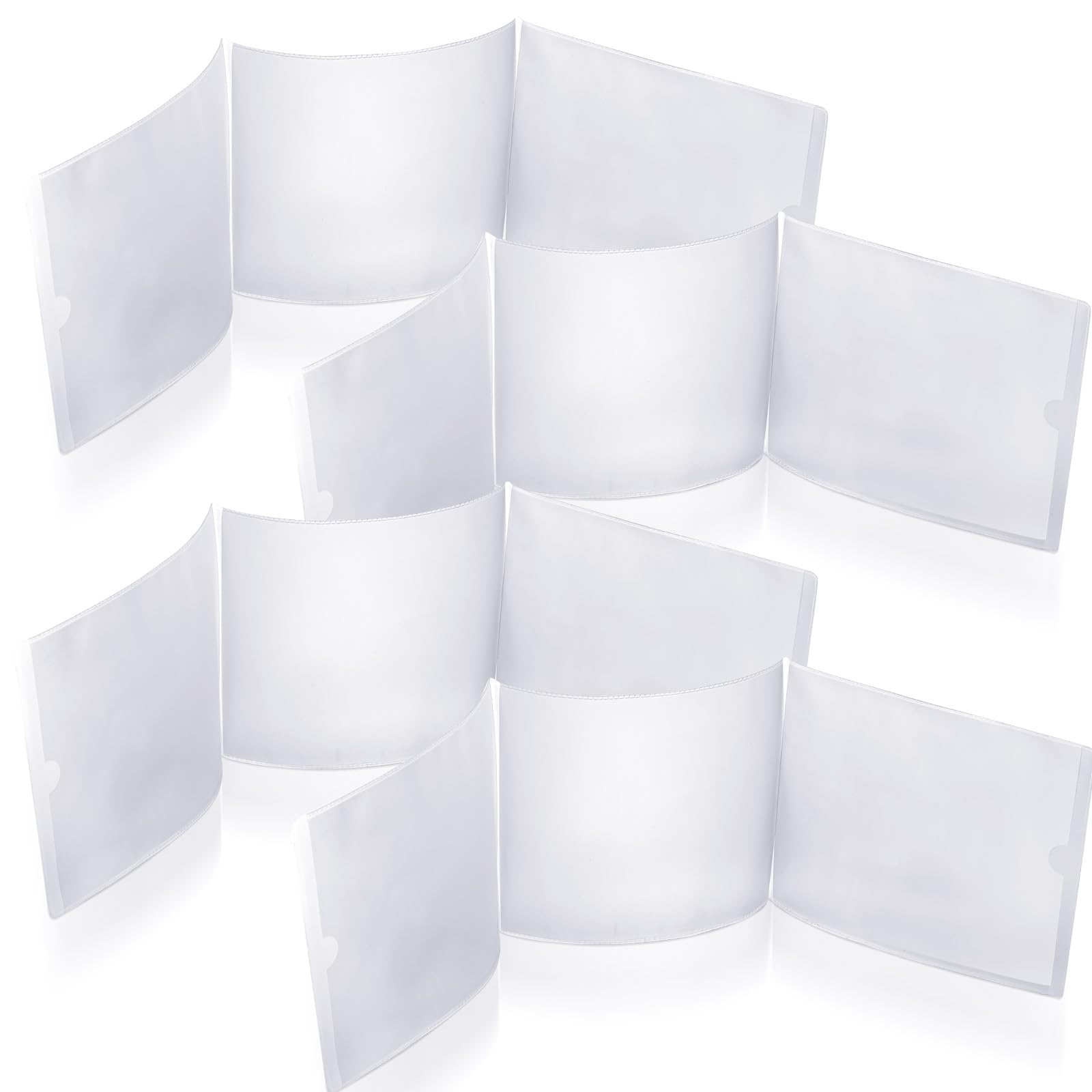 aoG Mahjong Card Holder for Mah Jongg Hands and Rules, Non Glare, PVC Plastic, Soft, Durable, Sleeve, 2025 (Large - 4 pcs