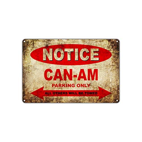 CAN-AM Motorcycles Bikes Only All Other Will Be Towed Parkschild Vintage Retro Metall Decor Art Shop Man Cave Bar Aluminium 20,3 x 30,5 cm Schild