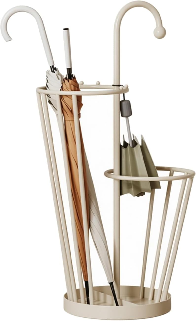 Umbrella Stand Rack, Canes Holder, Umbrella Storage Organizer with Hooks, Strong Load-Bearing Capacity for Home, Shop, Schools