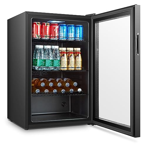 Arrière Bar Réfrigéré Vitré Noir - 115 Litres - Combisteel - R600A Battante