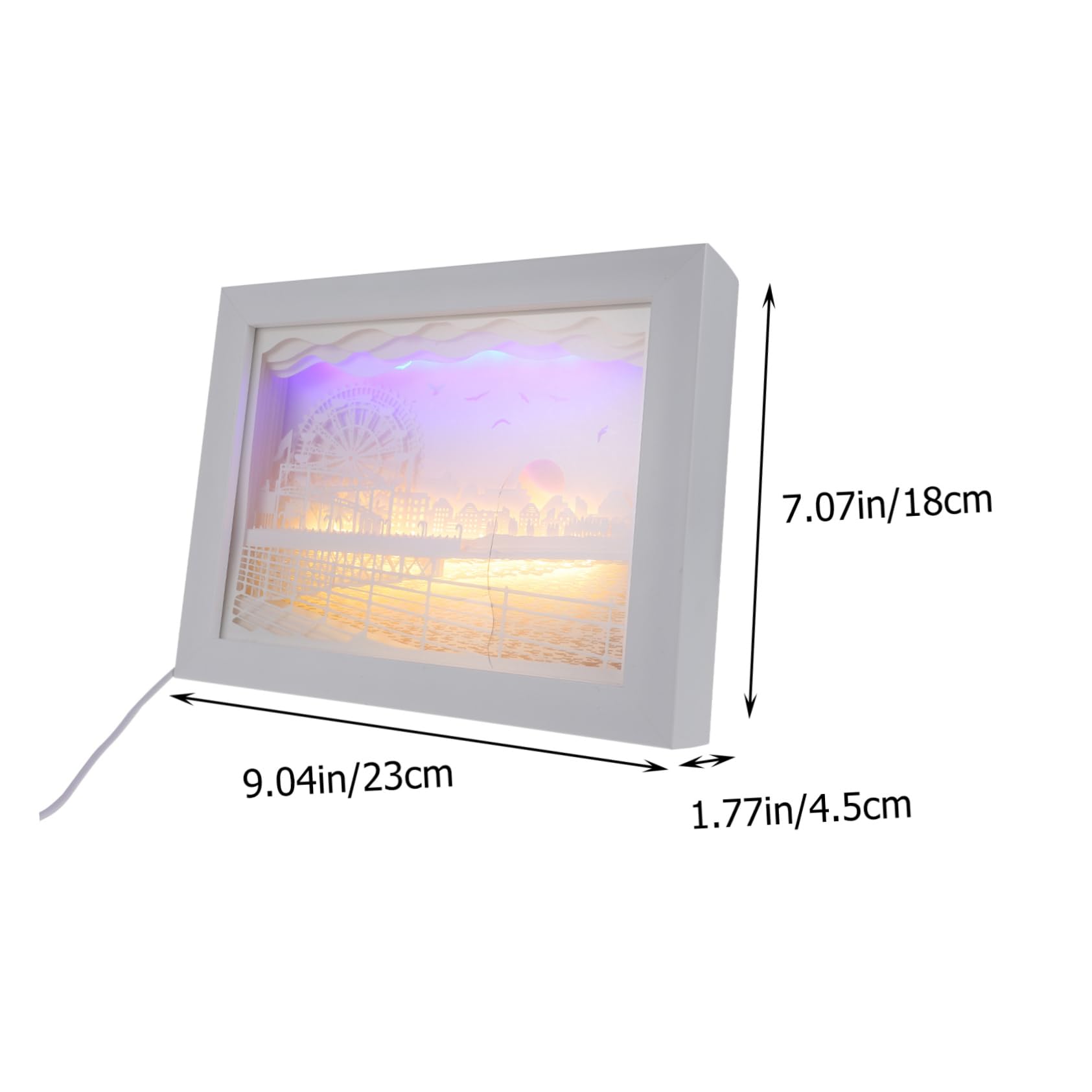 VILLCASE 1Pc Paper Cuttings Lamp Unique Luminous Ornament Decor Light Craftsmanship for Relaxed Atmosphere Paper Carving Decoration