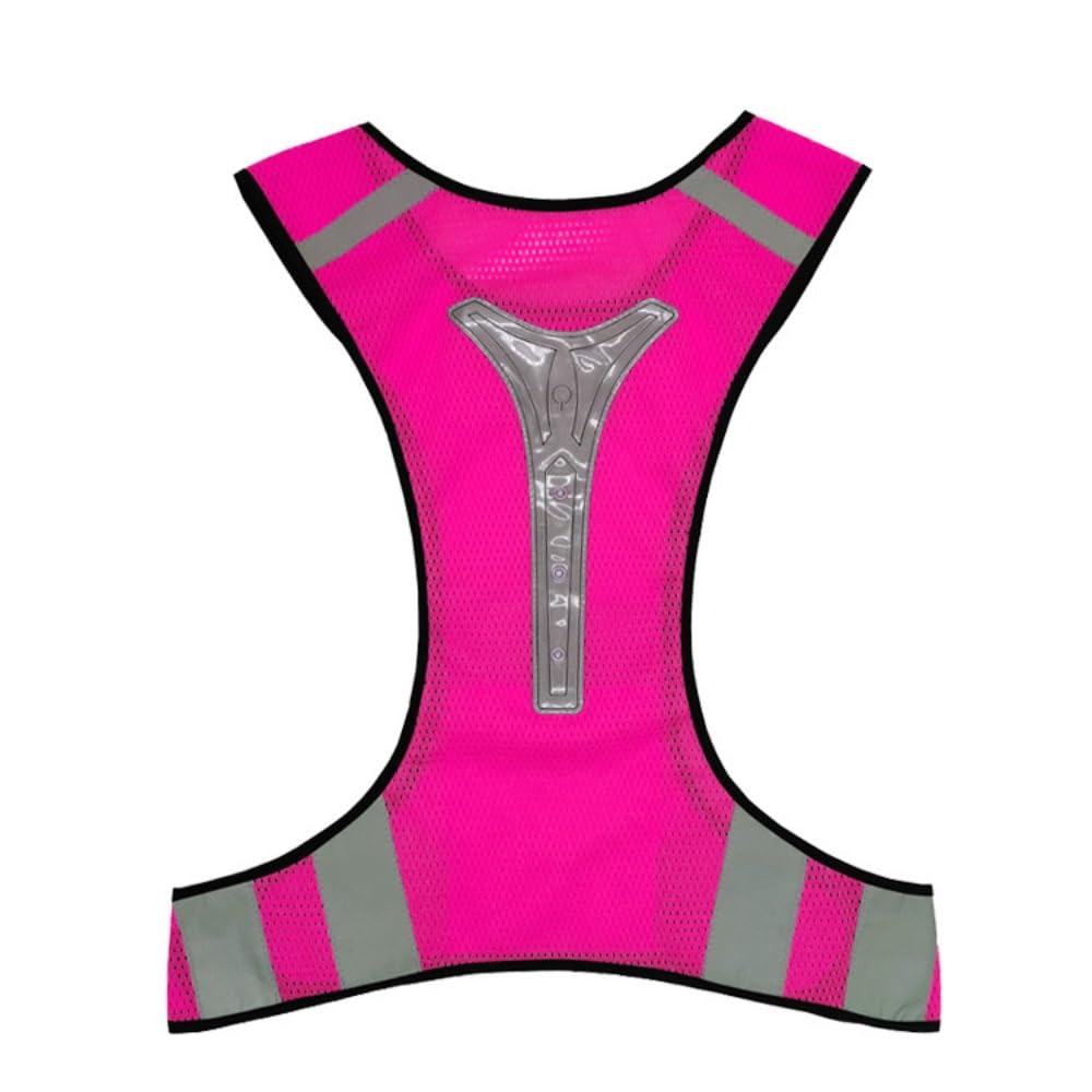 YYKSYDPT Safety Vest Reflective High Visibility Construction Work Vest For Men And Women (Rose)
