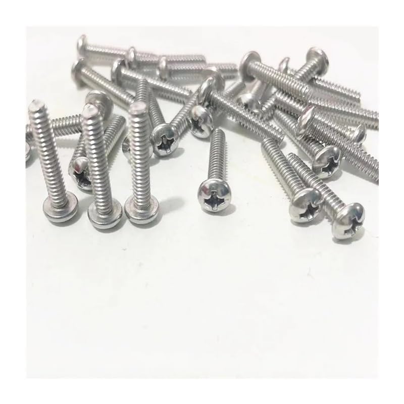 TSIOHKBS 10pcs UNC 1/4-20 Thread 304 A2-70 Stainless Steel Cross Recess Round Phillips Pan Head Screw Bolt (2