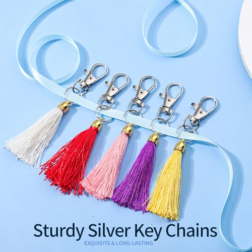 Image of LEOBRO 100PCS Lobster Claw Clasps and Key Rings, Keychain Making Kit - 50PCS Keychain Clips and 50PCS Key Chain Ring, for Key Chains, Crafts, Lanyard, Key, Jewelry Making