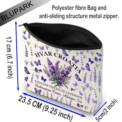 Zagreb Travel Cosmetic Bag Croatian Island Gift Hvar Croatia Makeup Bag Souvenir Gift (Hvar Croatia) - Image 2