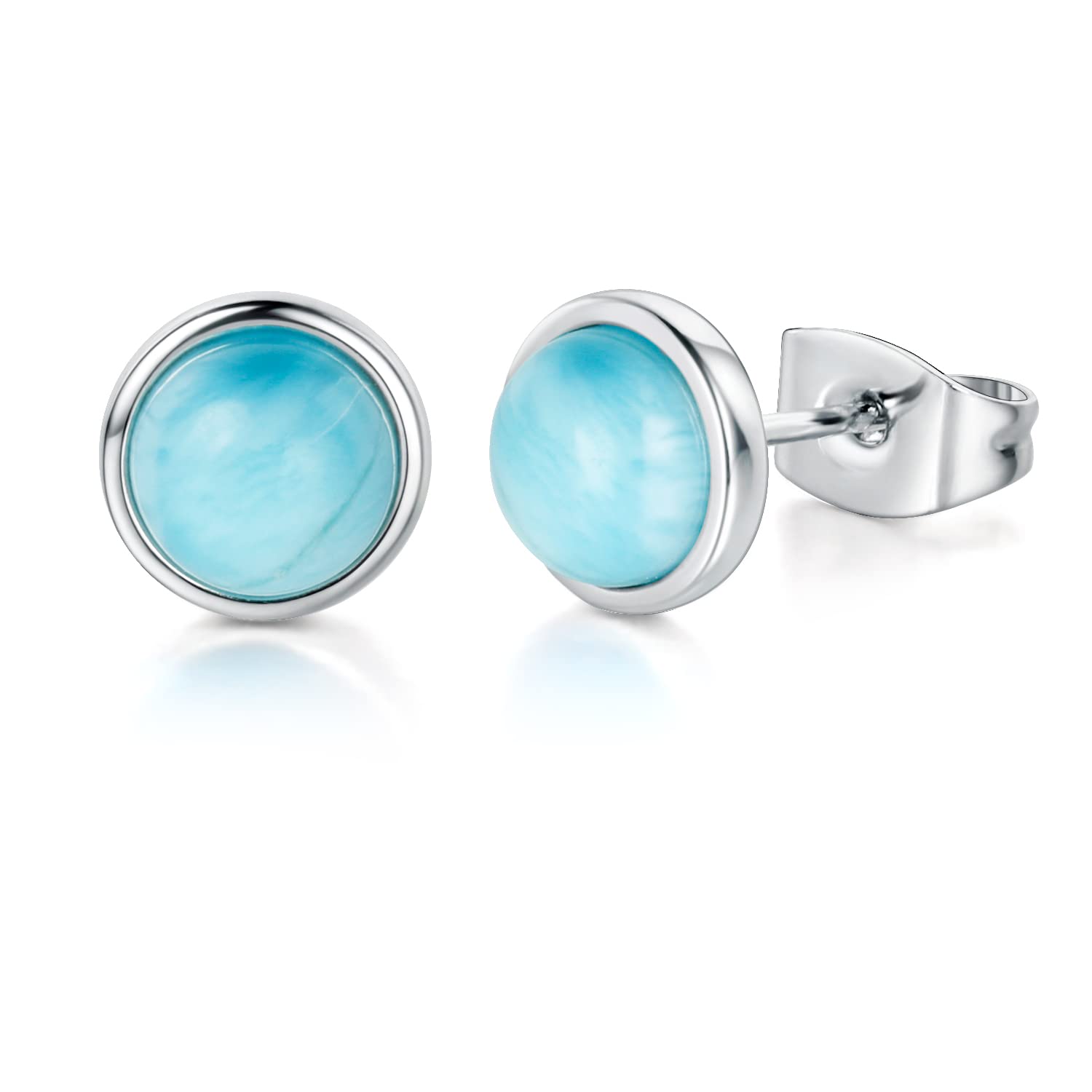 GEMSME White Gold Plated Teardrop Opal Dangle Earrings For Women