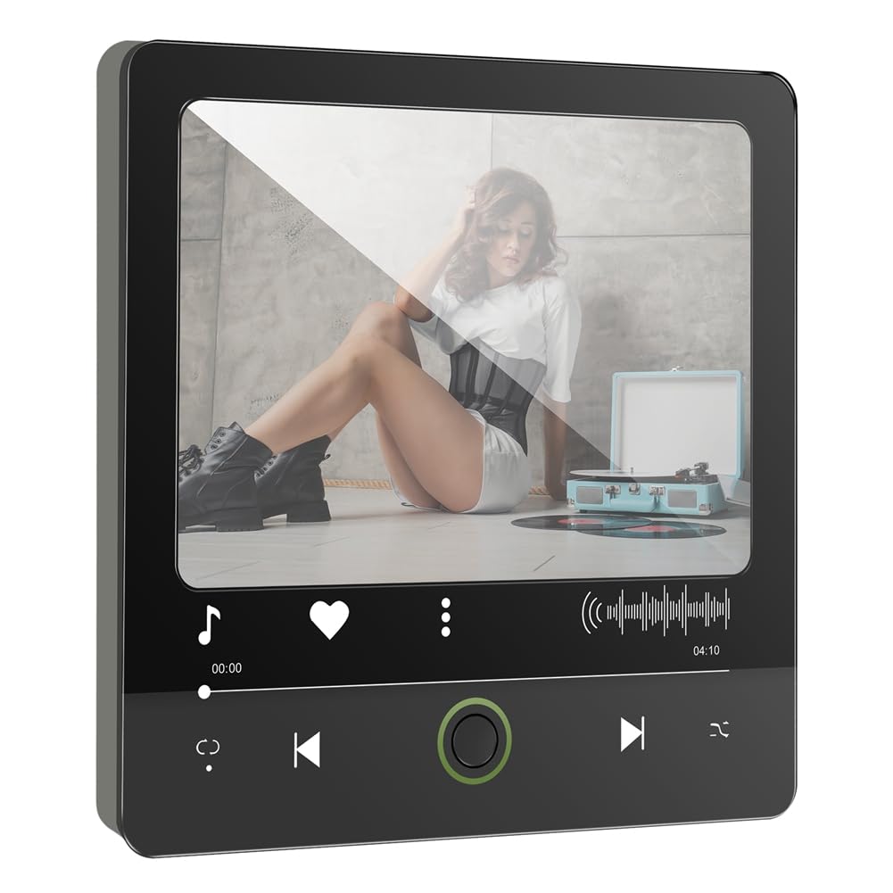 Hndhbfgrt DIY Photo Personalized Music Fridge Magnet Acrylic Sticker Plaque Magnet Player Home Decoration Gift