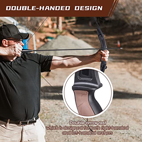 Aw 54" 28Lbs Recurve Bow Archery Traditional Takedown Right Left Hand Hunting Game Practice Target Shooting #TOP2