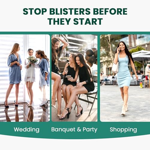 Image of Welnove Gel Blister Bandage - 24 PCS Hydrocolloid Bandages for Prevention & Recovery, Blister Cushions for Heel, Toes & Foot, Blister Bandages for High Heels, Sandals, Wedding, Party (Bunion Pack)