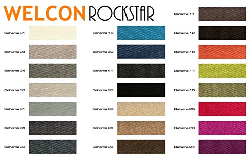 WELCON boxspringbettenshop24.de - Luxus Boxspringbett 140x200 22 Farben Härtegrad H1, H2, H3, H4, H2/H3 und H3/H4 - Polsterbett Hotelbett Doppelbett Bett in grau, hellgrau, dunkelgrau, braun – Bild 3