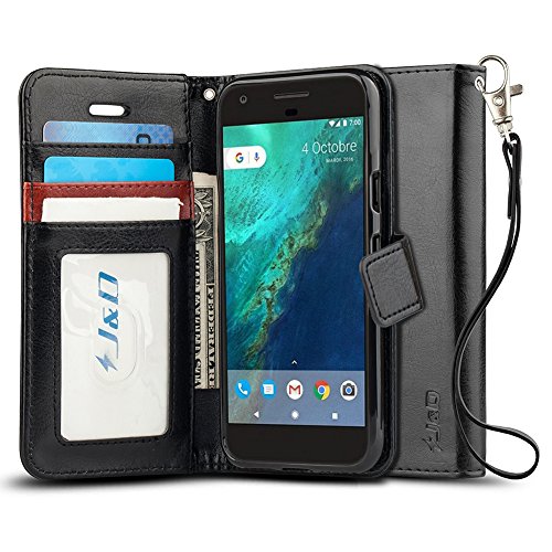 J&D Case Compatible for Google Pixel Case, Wallet Stand Slim Fit Shock Resistant Flip Cover Wallet Case for Google Pixel Wallet, Not for Pixel XL/Pixel 2/Pixel 2 XL/Pixel 3/Pixel 3 XL