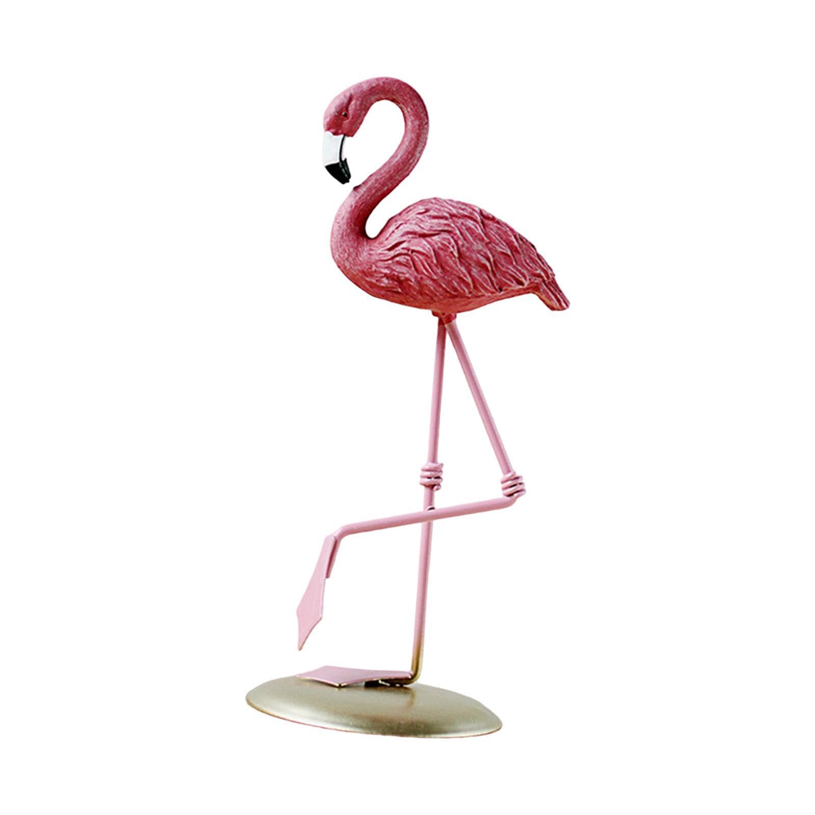 TWISAXC Handpainted Animal Model Sculpture for Creative Flamingo Figurine For Office Home Table Elegant Ren Craft Workmanship