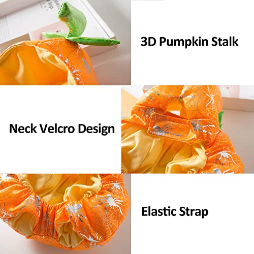 Funny Pumpkin Costume for Small Dogs - Cosplay Dress Up Hat for Puppy Perfect for Halloween & Christmas Parties - Image 4