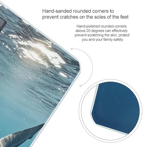 Báscula Digital de Baño de Vidrio con Pantalla LED Grande miniatura 4