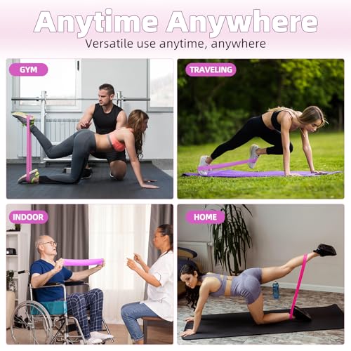 Resistance Loop Exercise Bands for Home Fitness and Therapy: Set of 5