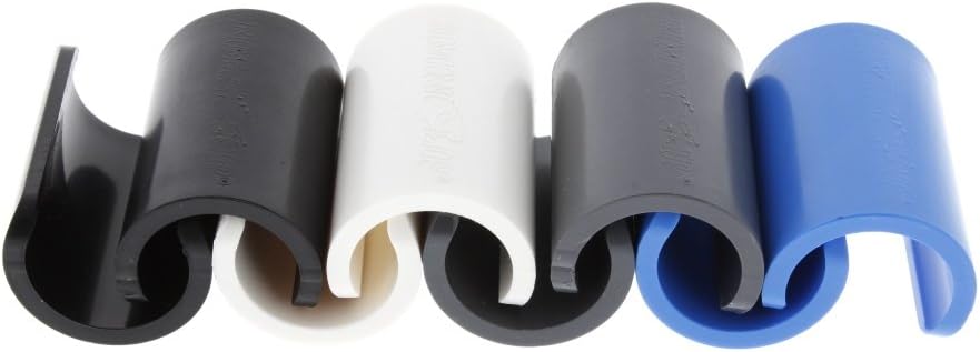 Bimini Boat Clips - Multi-Color Clips - 8 Pack - Fits 7/8" Round Tubing - White, Black, Grey & Blue (2 ea) - Towel Clips
