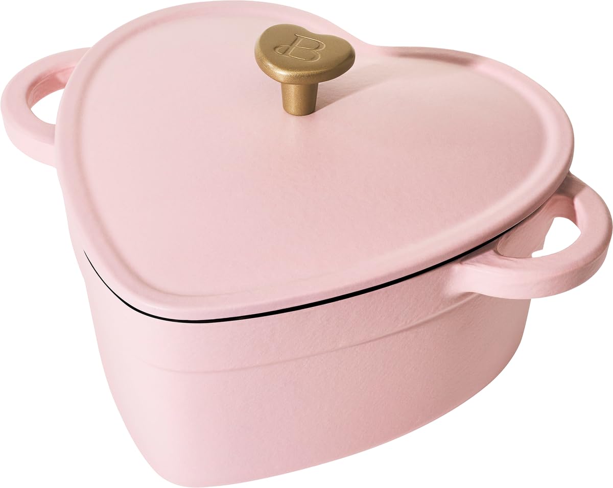 Beautiful 2 Quart Heart Shaped Dutch Oven Created By Drew Barrymore Champagne Pink