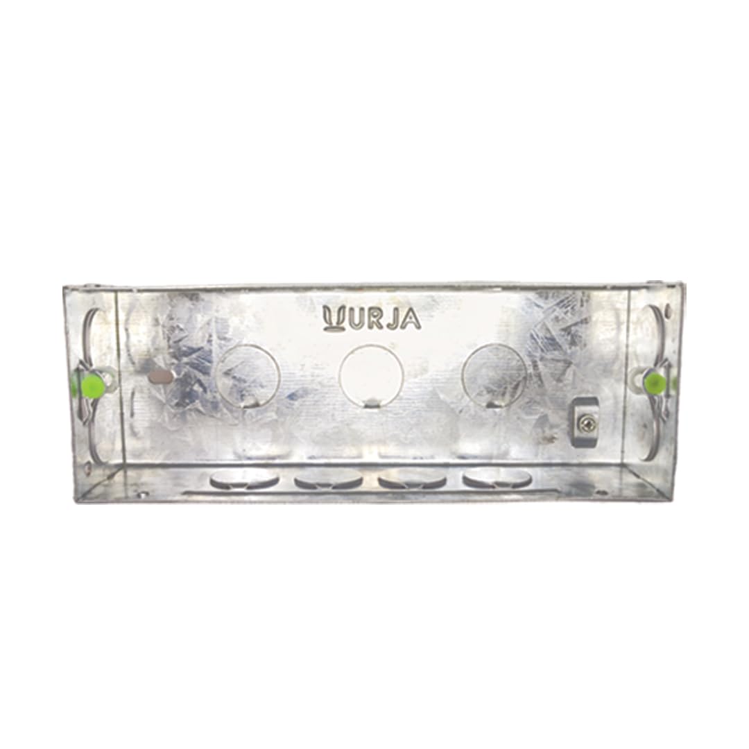 Concealed GI Sheet Metal Modular Box 6 Module (MS Box), Excellent Quality Rust Proof Galvanized Iron Heavy Duty Flush Mounting Electrical Junction Box, 8 X 3 (Packof 1)-image-26