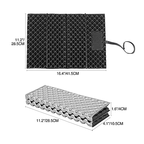 REDCAMP Foam Backpacking Sit Pad, Ultralight Hiking Seat Pad for Outdoor Camping Stadium, Black 1pc by REDCAMP - Image 2