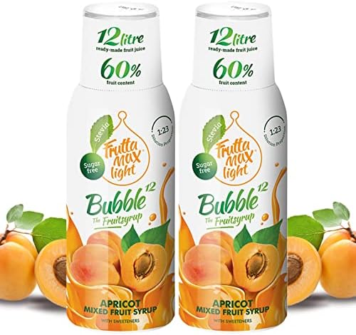 2 x Light - Niskowęglowodanowy - Syrop Fitness by FruttaMax | Zero cukru | ze Stewią | 50% zawartość owoców (2 x 500ml) (2 x Pomarańczowy - Light)