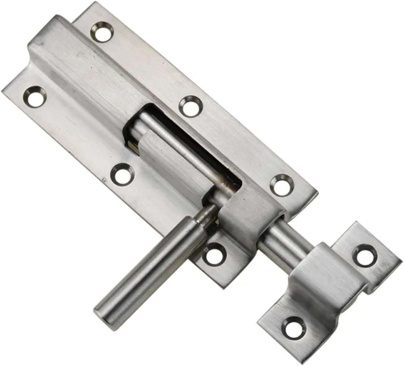 Stainless Steel Bolt Door Lock Round Pin 1Pcs(Left)