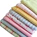 Cren 8 Pcs Soft Baby Cotton Bath Towels Infants Face Washcloth Handkerchiefs, 22.9×22.9cm/9.01×9.01"