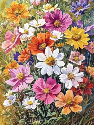 Kits completos de diamond painting adultos y niños modelo flor cortijo s-297 35x50