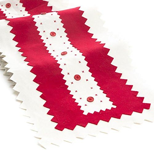 Factory Direct Craft 6 Foot Long Felt Santa's Coat Table Runner for Holiday and Home Decor and Embellishing