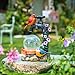 TERESA'S COLLECTIONS Garden Decor, Cardinal Garden Decor, Cute Cardinal and Faucet and Solar Light Glass Ball, Waterproof Resin Garden Statues, Cardinal Gifts, Birthday Gifts for Women Mom, 6