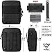 WYNEX Tactical Molle Admin Pouch, Utility EDC Pouch Organizer Modular Tool Pouch of Double Layer Design Medical EMT Attachment Bag Large Capacity with Elastic Webbing Insert Panel