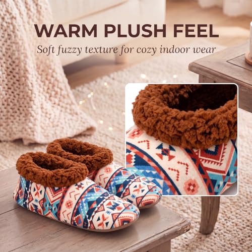 Image of Cozylook Fuzzy Slippers for Women Indoor Soft Sole Slipper Socks | Warm plush feel, non slip grippers, easy step-in, flexible bottom, bedroom and home wear