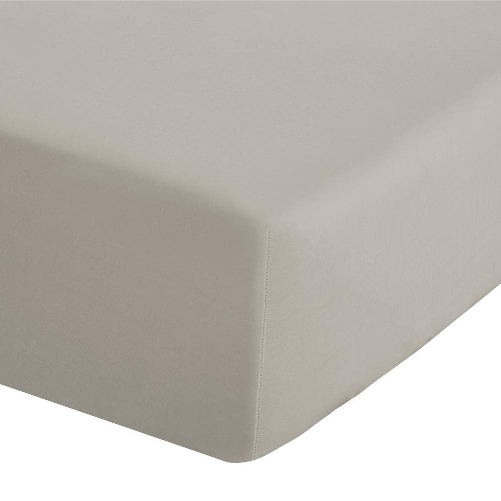 Catherine LansfieldEasy Iron Percale Combed Double Extra Deep Fitted Sheet Natural