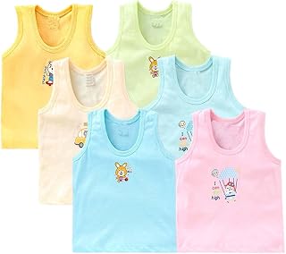 KIKE Newborn Unisex Soft Cotton Printed Baby Vest Kids baniyan Infants Innerwear Pack of 6 Price In India