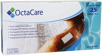 OctaCare Waterproof Wound Cover with Transparent Pad 9cm x 20cm 10