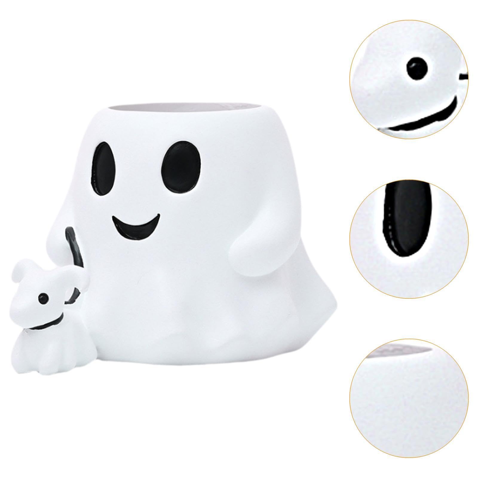 Vaso Fantasma Fioriera da Davanzale Ciotola per Dolci Portavasi per Piante in Resina Leggera Adatto per Regali di Compleanno Ufficio E Casa, Senza Fiori