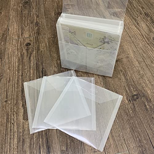 Image of BAOFALI 3Pcs6.3x6.3x2''Plastic Storage Cases Clear Craft Supplies Storage Containers Transparent Boxes with Lid Clear Rectangle for Craft Supplies Coloring Markers Brushes Stamp Die