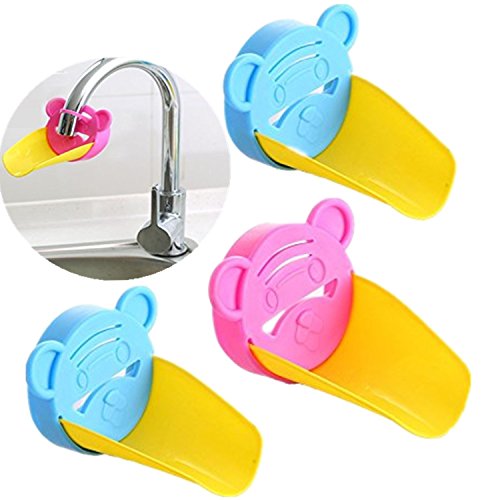 Set of 3 Faucet Extender Sink Handle Extender,Teach Your Child Good Sanitation Habits,Safe Fun Hand-washing Solution(Tiger)