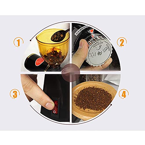 SXLCKJ Elektrische Mühle Siphontyp Halbautomatische Kaffeemühle Kommerzielle kleine Mühle Haushalt Elect (Crusher) – Bild 4