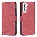 Produktbild Hülle für Samsung Galaxy S21 Leder PU Handyhülle Flip Case Wallet Lederhülle Klapphülle Klappbar Silikon Bumper Schutzhülle für Samsung Galaxy S21 - JEBF290182 Rot